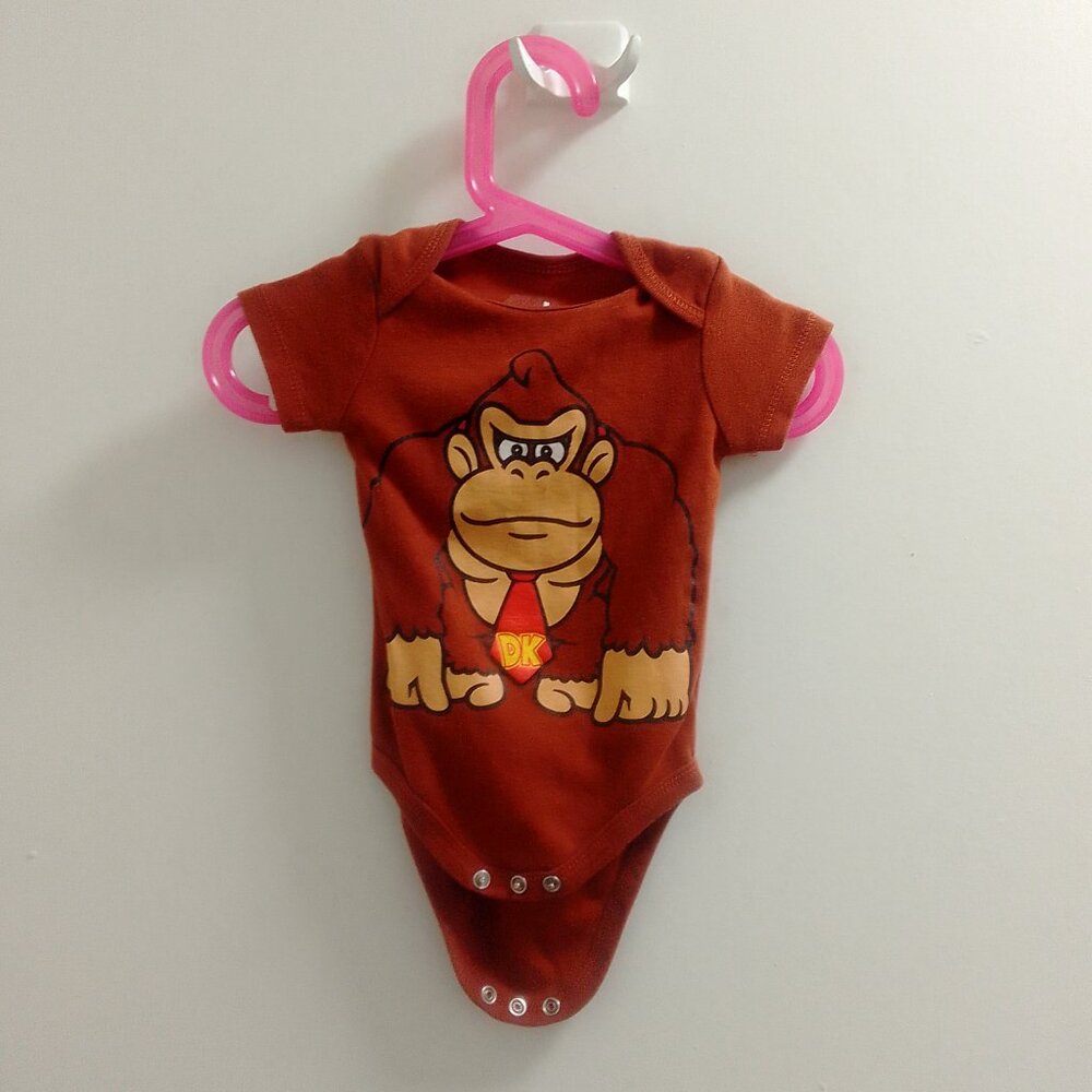 "Super Mario, Donkey Kong, Baby Boys, Short Sleeved, Onesie